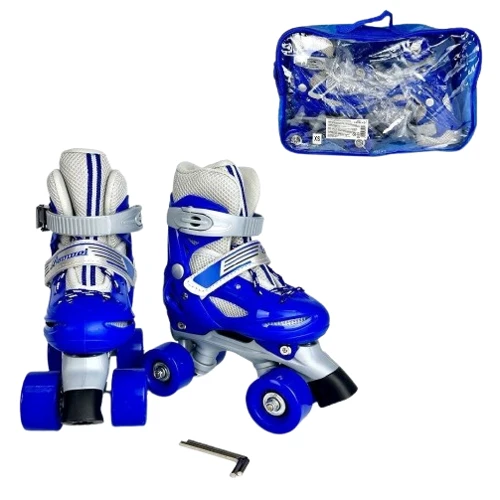 Раздвижные ролики квады Best Roller колеса PVC 5288-XS (27-30) Синие
