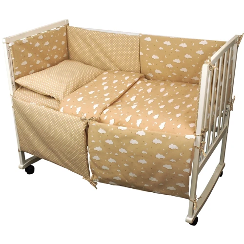 Набор для детской кроватки Руно "Тучка" 60x120 (977У_(Бежевий) хмарка): Тип постельный комплект