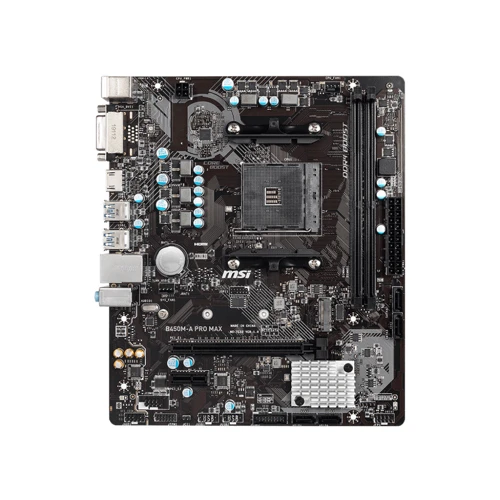 MSI B450M-A PRO MAX: Разъемы на плате PCI Express x1, SATA 3.0, M.2