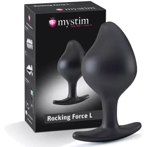 Силиконовая анальная пробка Mystim Rocking Force L для электростимулятора, диаметр 4,7см