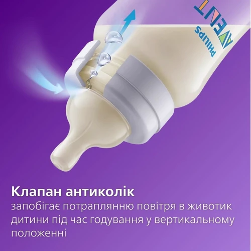 Соска Philips Avent Anti-Colic 3 міс+, силіконова, середній потік, 2 шт (SCY763/02)