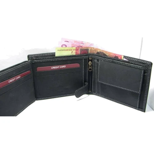 Мужское портмоне Always Wild черное (N992-MH U Black): Формат кошелька Вертикальный