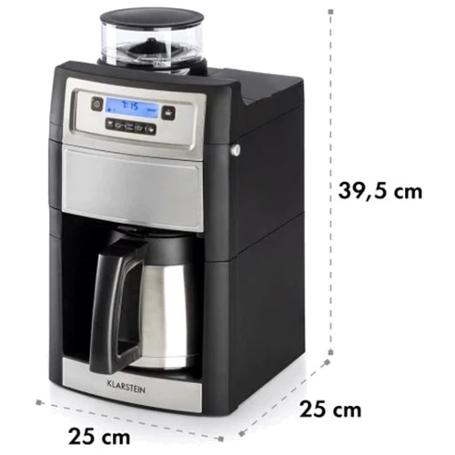 Кофеварка Klarstein Aromatica II Thermo (10032875): Емкость контейнера для зерен, г 150