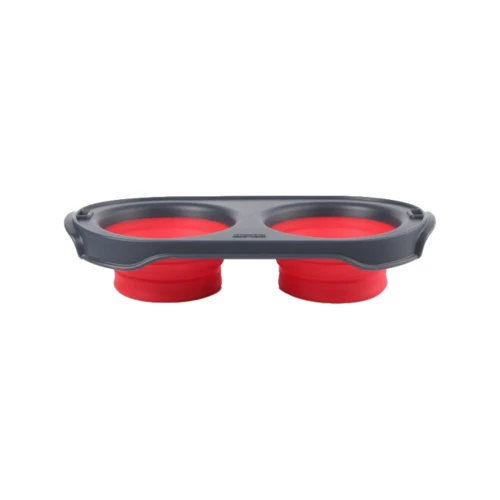 Двойная миска Dexas Collapsible Pet Feeder складная большая 1200 мл красная (dx30659)