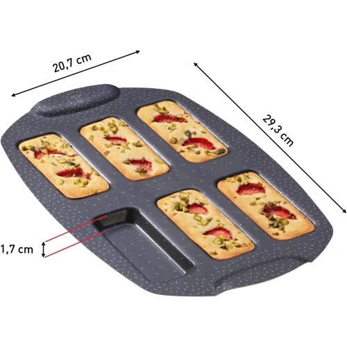 Противень Tefal PerfectBake 6 форм 21х29 см алюміній, коричневий (J5734402): Материал Алюминий