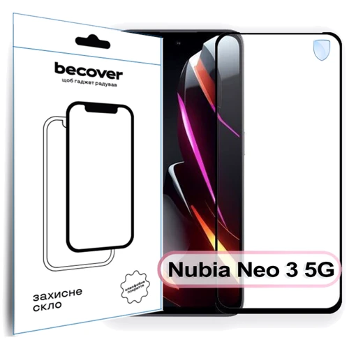BeCover Tempered Glass Black for Nubia Neo 3 5G (713883): undefined undefined