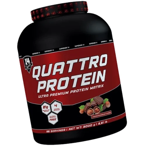 Протеин Superior Qauttro Protein 3000g / 85 servings / Chocolate Nut