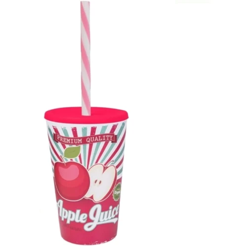 Стакан HEREVIN Apple Juice с трубочкой 0.65 л (161948-026)