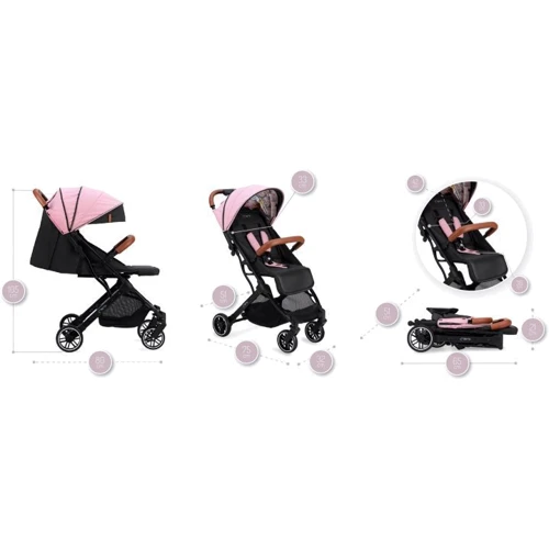 Прогулочная коляска Momi Estelle Love Black-Pink (WOSP00004): Ширина шасси 51