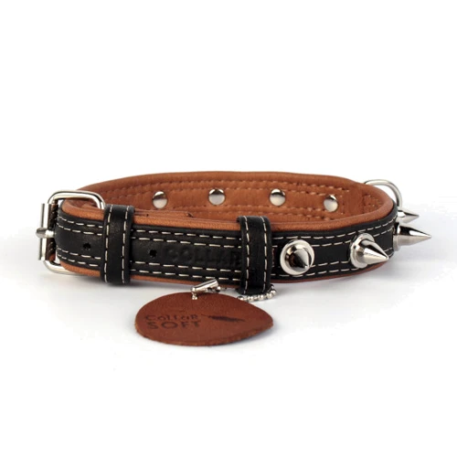 Ошейник Collar Soft с шипами 20 мм 30-39 см Черно-коричневый: Производитель Collar