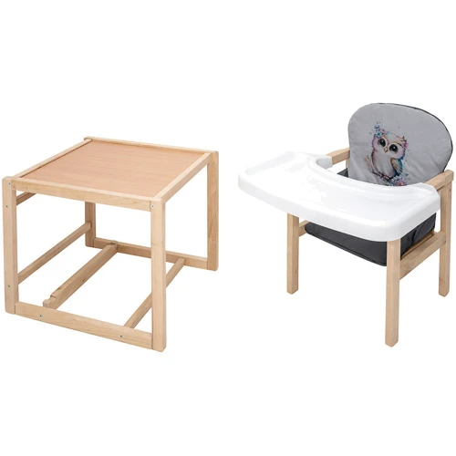 Стульчик-трансформер Babyroom Пеппи-230 eko серый / графит (сова) (681001): Тип трансформер