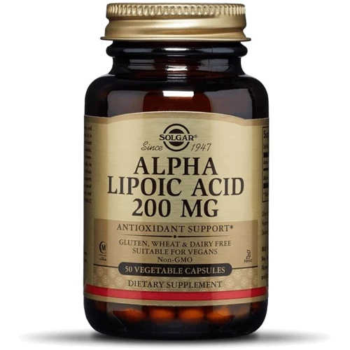 Solgar Alpha Lipoic Acid Солгар Альфа-липоевая кислота 200 mg 50 капсул