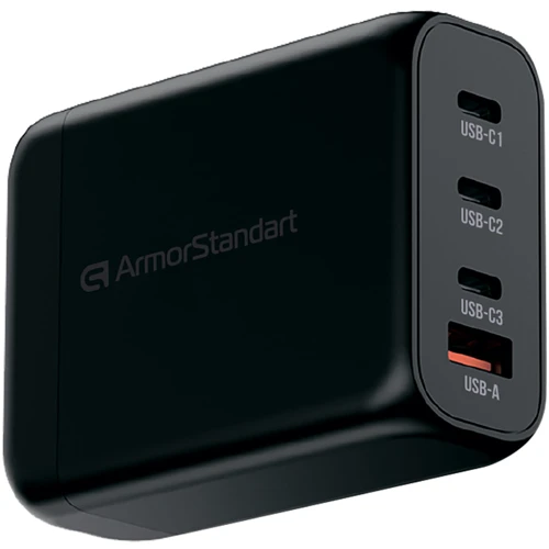 Зарядний пристрій ArmorStandart Wall Charger Resolute Power ARP-131 100W GaN Black (ARM70024)