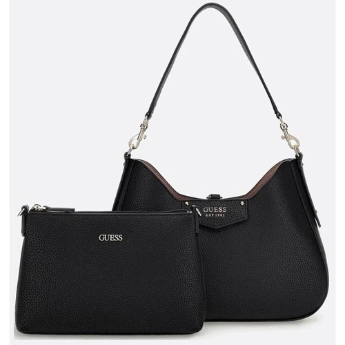 Женская сумка хобо GUESS ECO BRENTON HOBO черная (HWEVG839002-BLA)