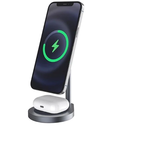 Зарядний пристрій WIWU Wireless Charger Stand MagSafe X25 Power 20W Space Grey для iPhone 16 I 15  I 14 I 13 I 12 series: Тип беспроводное