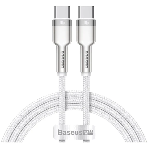 Кабель Baseus Cable USB-C to USB-C Cafule Metal 100W 1m White (CATJK-C02)