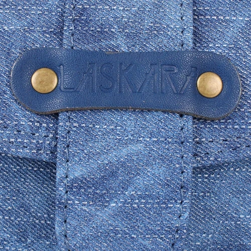 Женская сумка через плечо Laskara синяя (LK10207-denim-blue): Фактура Джинс