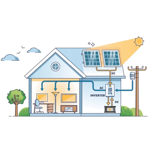 Гибридный солнечный инвертор (hybrid) Kemot PROsolar-7000 (48V 230V 7000VA/5000W)