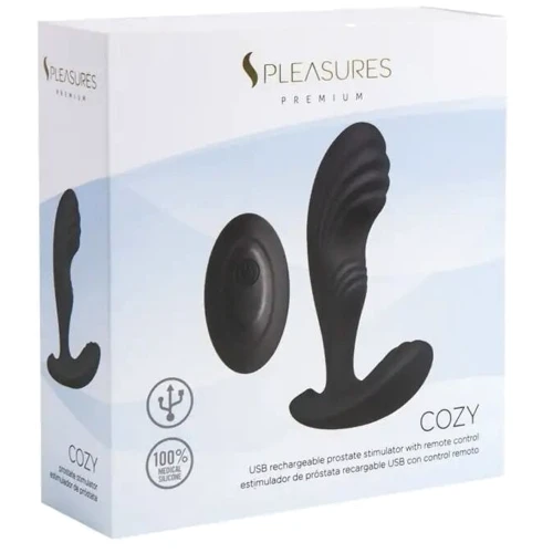 Вибромассажер простаты S Pleasures Premium Cozy, черный