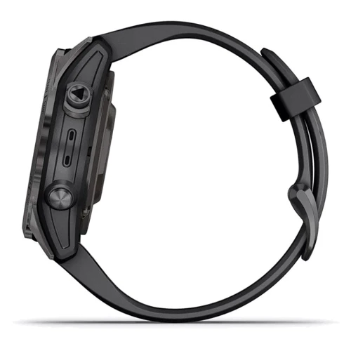 Смарт-часы Garmin Epix Pro (Gen 2) 42mm Sapphire Carbon Grey DLC Titanium with Black Band (010-02802-15): Фитнес-функции Шагомер, Умный будильник, Секундомер, Пульсометр, Пульсоксиметр, Подсчет калорий, Альтиметр, GPS-мод
