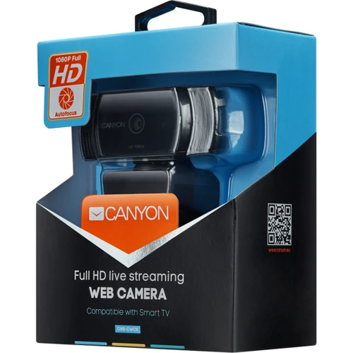 Canyon Full HD (CNS-CWC5): Додатково вбудований мікрофон, Автофокус