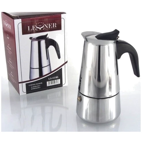 Кофеварка Lessner 11183 (нерж сталь на 4 чашки) фото 1