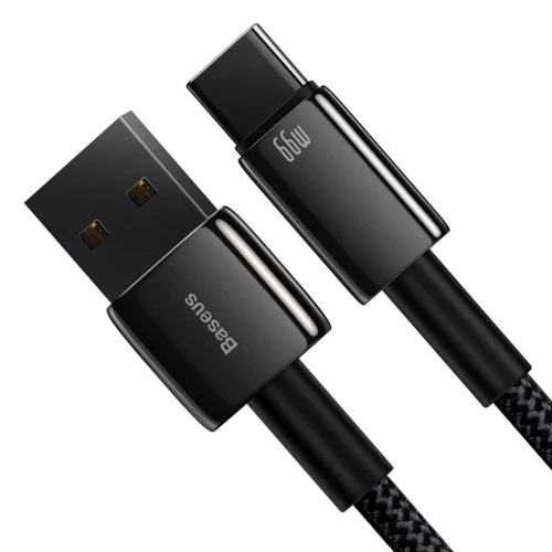 Кабель Baseus USB Cable to USB-C Tungsten 66W 1m Black (CATWJ-B01): Тип USB Cable - USB-C