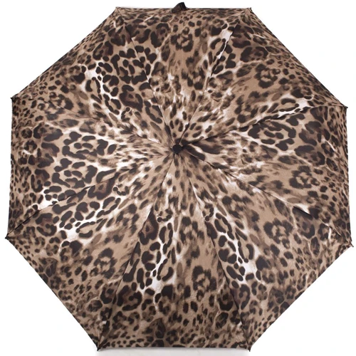 Парасолька жіночий механічний Happy Rain коричневий (U42655-1)