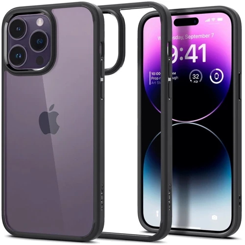 Чехол для iPhone Spigen Ultra Hybrid Matte Black (ACS04961) for iPhone 14 Pro: Цвет черный