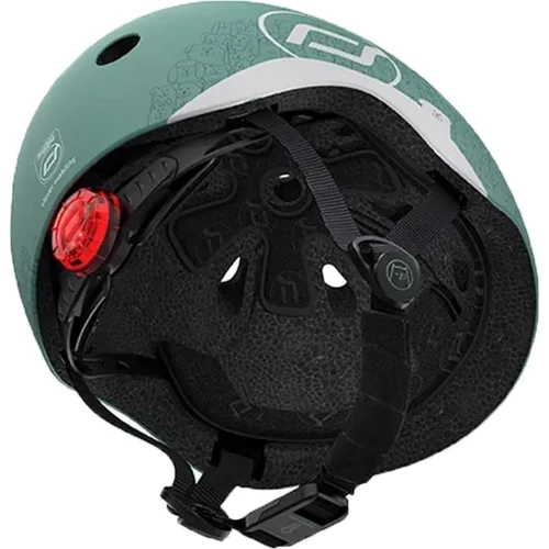 Шлем детский Scoot and Ride Зеленый с фонариком 45-51см (SR-210225-FOREST) фото 5