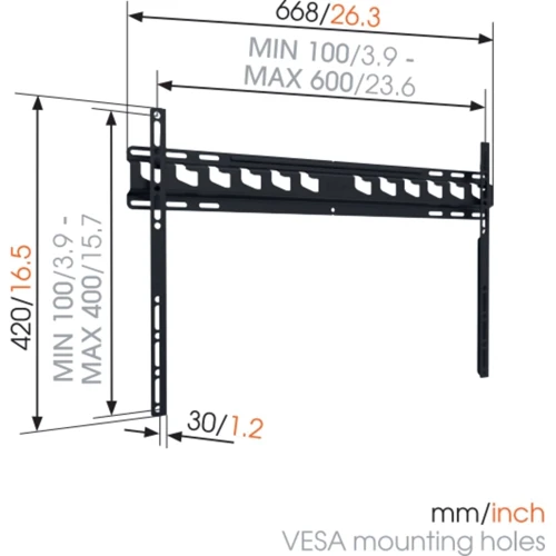 Кронштейн для ТВ Vogels MA4000: Тип фиксированный