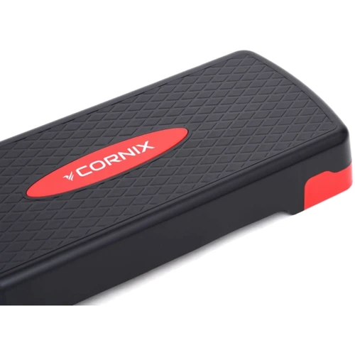 Степ та балансувальна платформа Cornix 2-ступінчаста 68 х 28 х 10-15 см XR-0190 Black/Red: Вид Степ-платформа