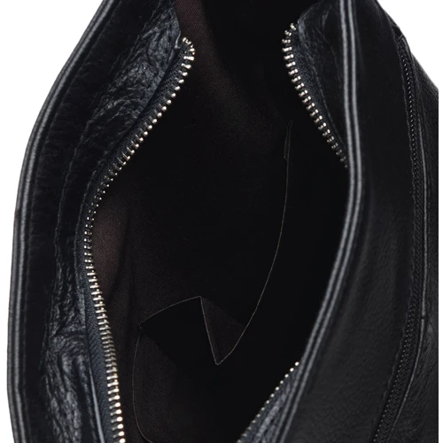 Мужская сумка планшет Borsa Leather черная (k15003-2-black): Застежка Молния