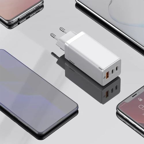 Зарядний пристрій Baseus Wall Charger GaN2 2xUSB-C+USB 65W White (CCGAN-B02) фото 7