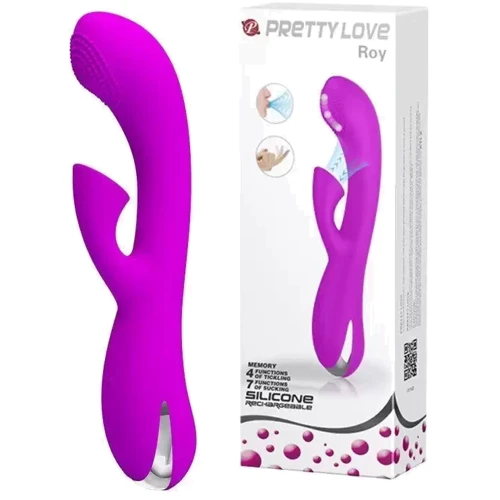 Вибромассажер с вакуумным клиторальным стимулятором PrettyLove - Roy, BI-014580