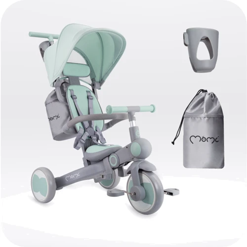 Трехколесный велосипед MoMi SOLIVIA 4в1 green (ROTR00018): Диаметр колес, дюймов 8