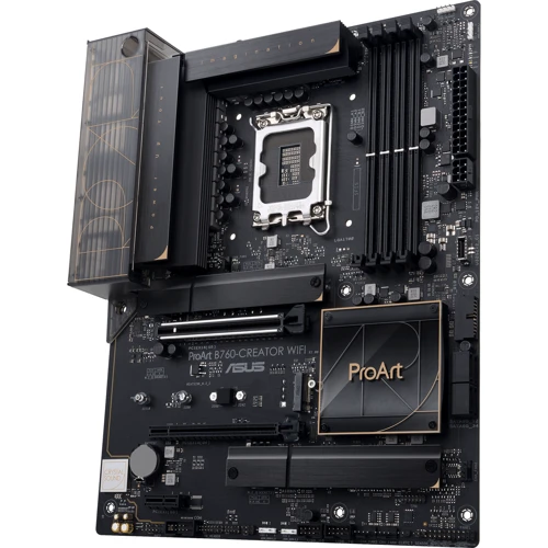 ASUS PROART B760-CREATOR WIFI: Разъемы на задней панели S/PDIF (Оптический), USB Type-C, USB 3.2 Gen 1, USB 2.0, HDMI, DisplayPort
