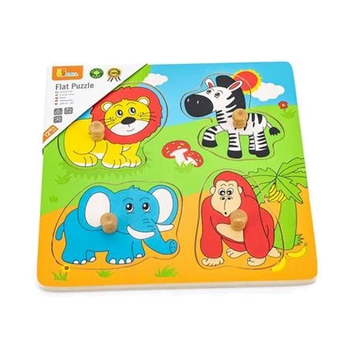 Дерев'яна рамка-вкладиш Viga Toys Звірята в Африці (59563): Тип Дерев'яні вкладки