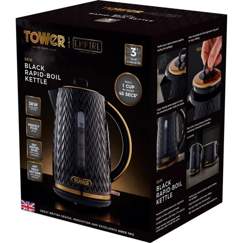 Электрочайник TOWER T10052BLK: Объем, л 1.7