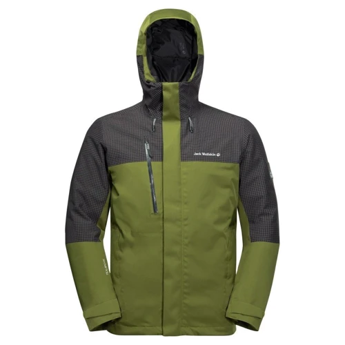 Куртка Jack Wolfskin Dna Icefall Jkt M 1114731-4158 46 зелена зимова з капюшоном: Вид куртки