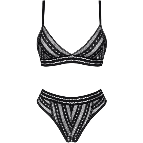Комплект белья Obsessive Natilya black XS/S