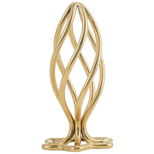 Анальная пробка LOCKINK Sevanda Hollow Spiral Golden Metal Anal Plug - S size