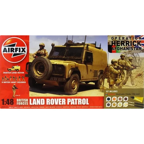 Подарочный набор Airfix с моделью автомобиля Land Rover и фигурок "Британские войска" AIR50121