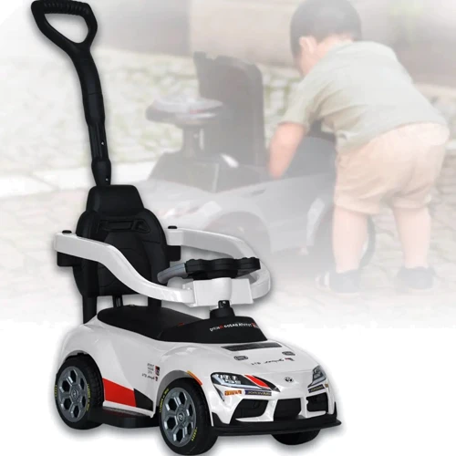 Дитячий електромобіль-толокар 3в1 Bambi Toyota білий (M 6129EBLR-1)