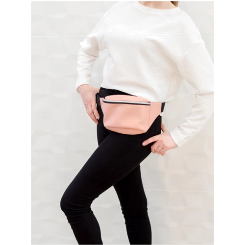 Женская поясная сумка Sambag Tirso MSSP пудра (80114006): Фактура Матовая, Зернистая