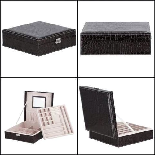 Скринька для прикрас (футляр для біжутерії) Springos 26x26x8.5 см HA1074 фото 1