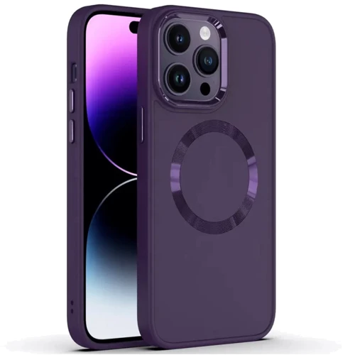 Чехол для iPhone TPU Case Bonbon Metal Style with MagSafe Dark Purple for iPhone 13 Pro Max