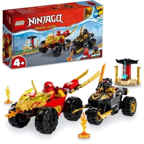 Конструктор LEGO Ninjago Автомобільна та байкова битва Кая та Раса 103 деталей (71789) фото 8