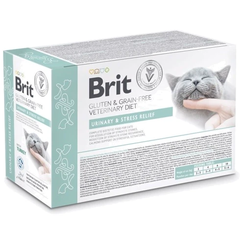 Влажный корм Brit GF VetDiet Urinary and Stress Relief с индейкой 12 x 85 г (8595602566778)