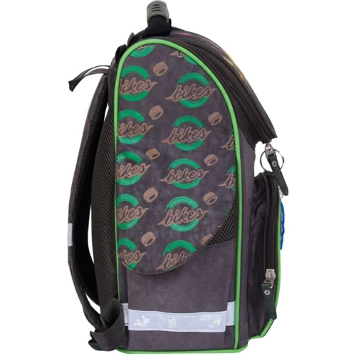 Рюкзак школьный каркасный с фонариками Bagland Успех 12 л. хаки 270к (00551703): Корпус рюкзака Каркасный